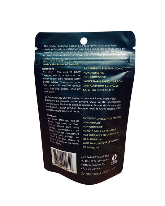 High Performance OGW POWDER Bike Wash: 40g - SINGLE PACKET